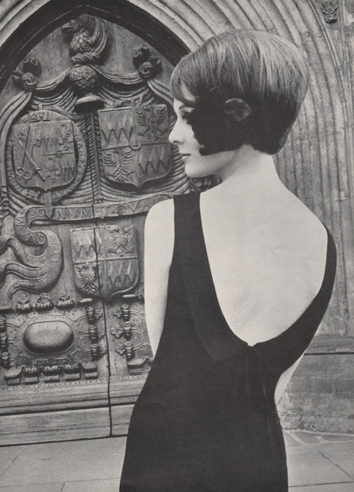 Marion Foale/Sally Tuffin dress. David Bailey. Fashion. BRITISH VOGUE 1963